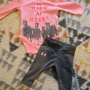 Under Armour Pink Baby Onesie